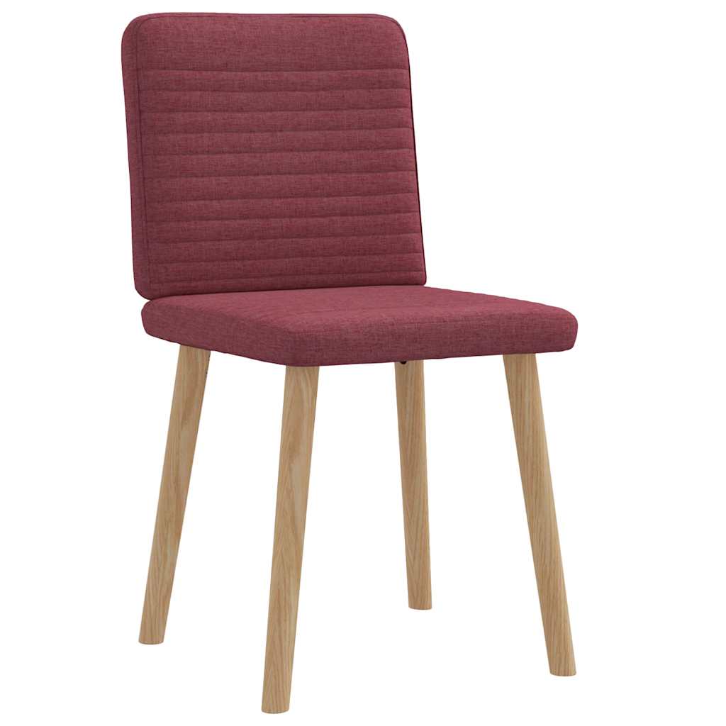 Chaises à manger lot de 2 rouge bordeaux tissu - XIOS