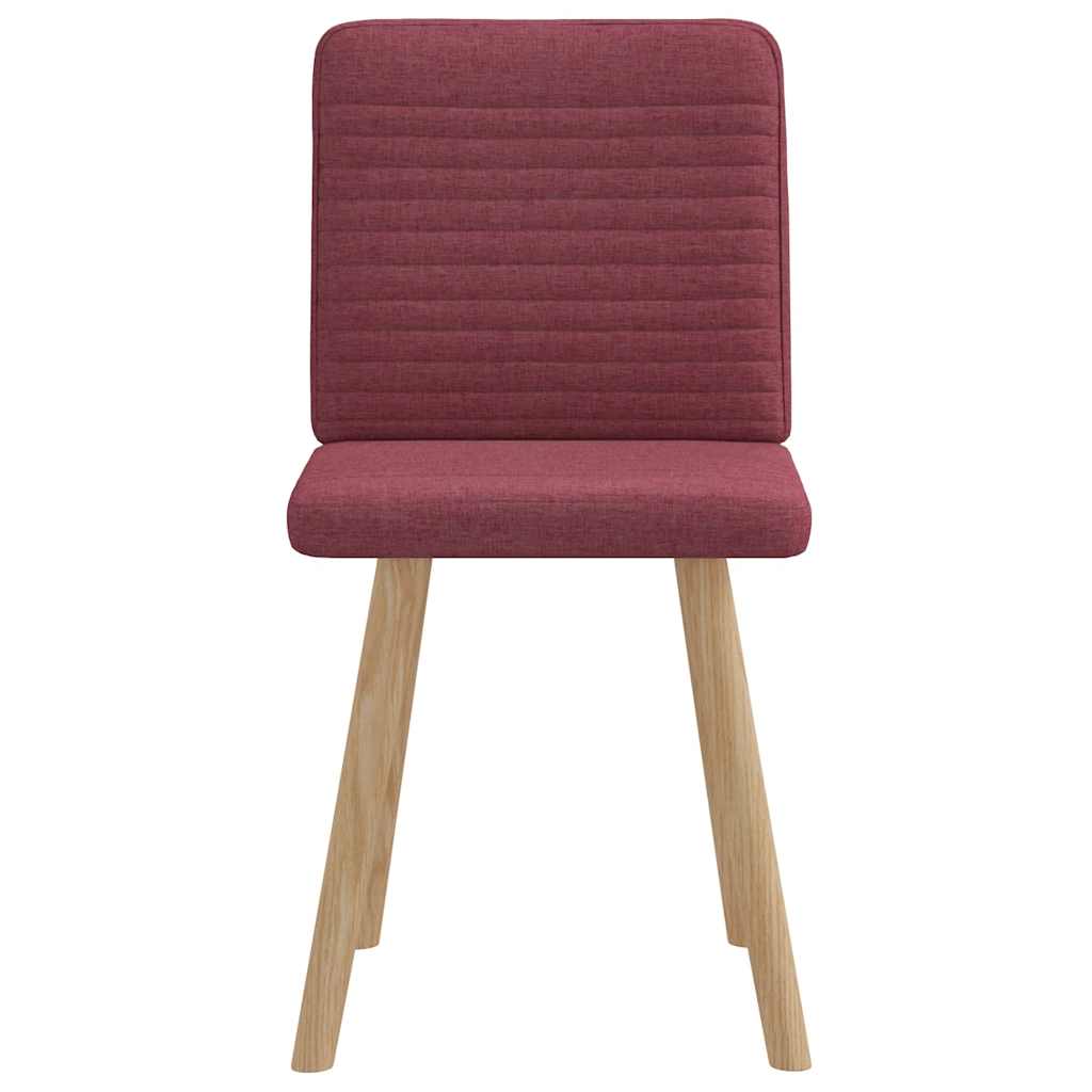 Chaises à manger lot de 2 rouge bordeaux tissu - XIOS
