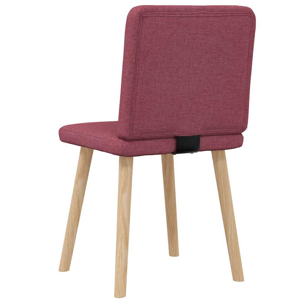 Chaises à manger lot de 2 rouge bordeaux tissu - XIOS