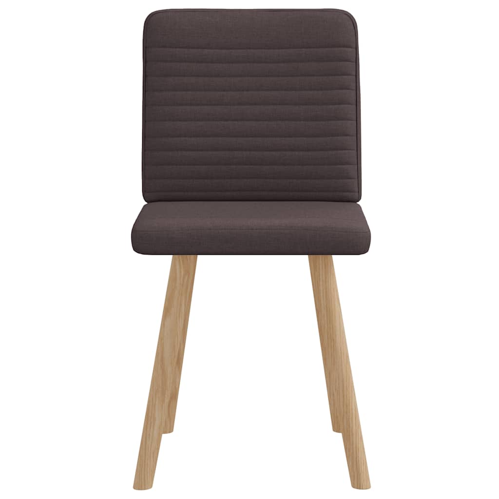 Chaises à manger lot de 2 marron foncé tissu - XIOS
