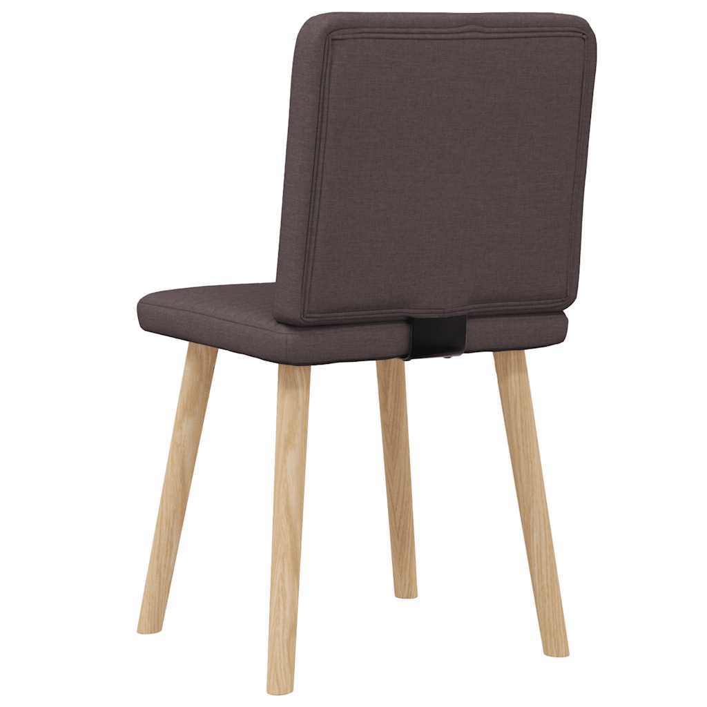 Chaises à manger lot de 2 marron foncé tissu - XIOS