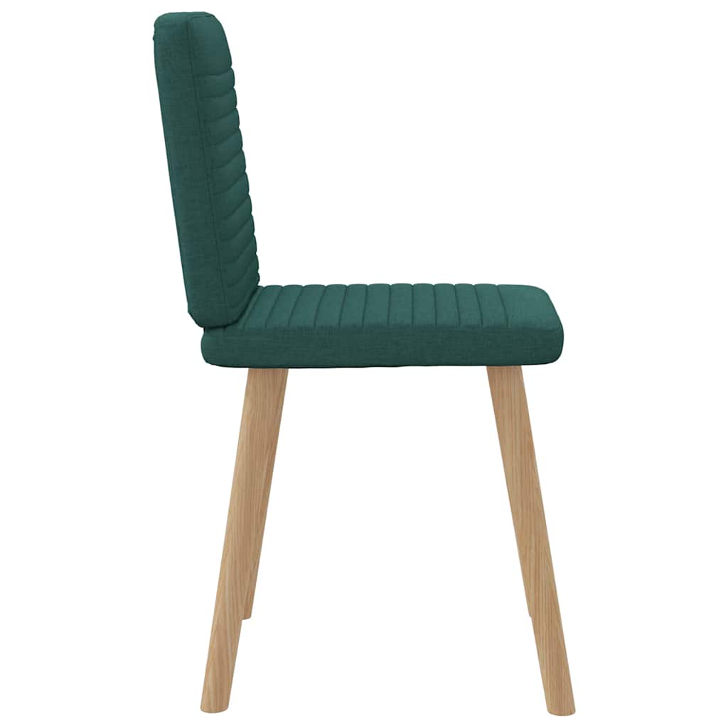 Chaises à manger lot de 2 vert foncé tissu - XIOS