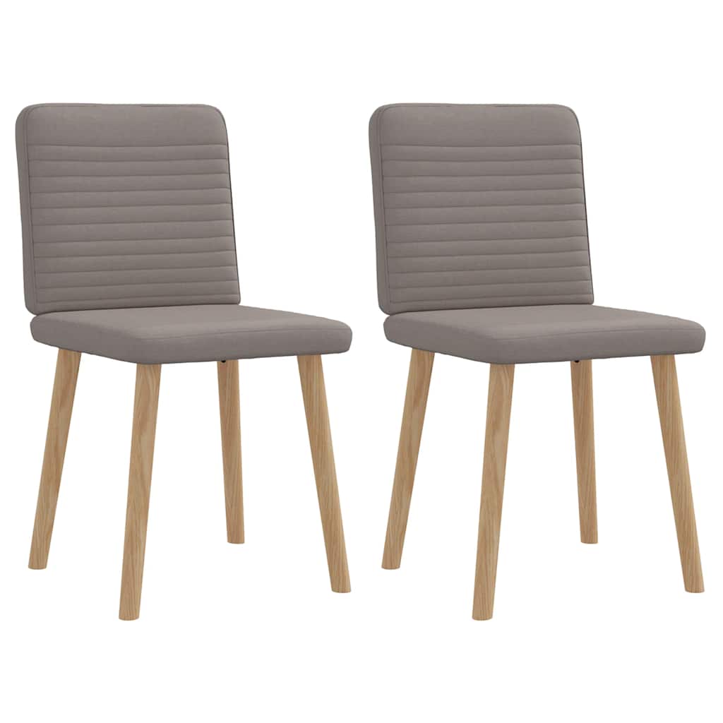 Chaises à manger lot de 2 taupe tissu - XIOS