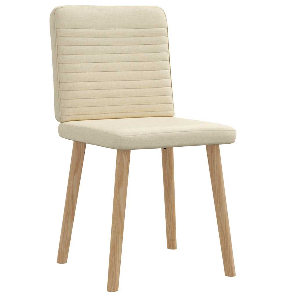 Chaises à manger lot de 2 crème tissu - XIOS