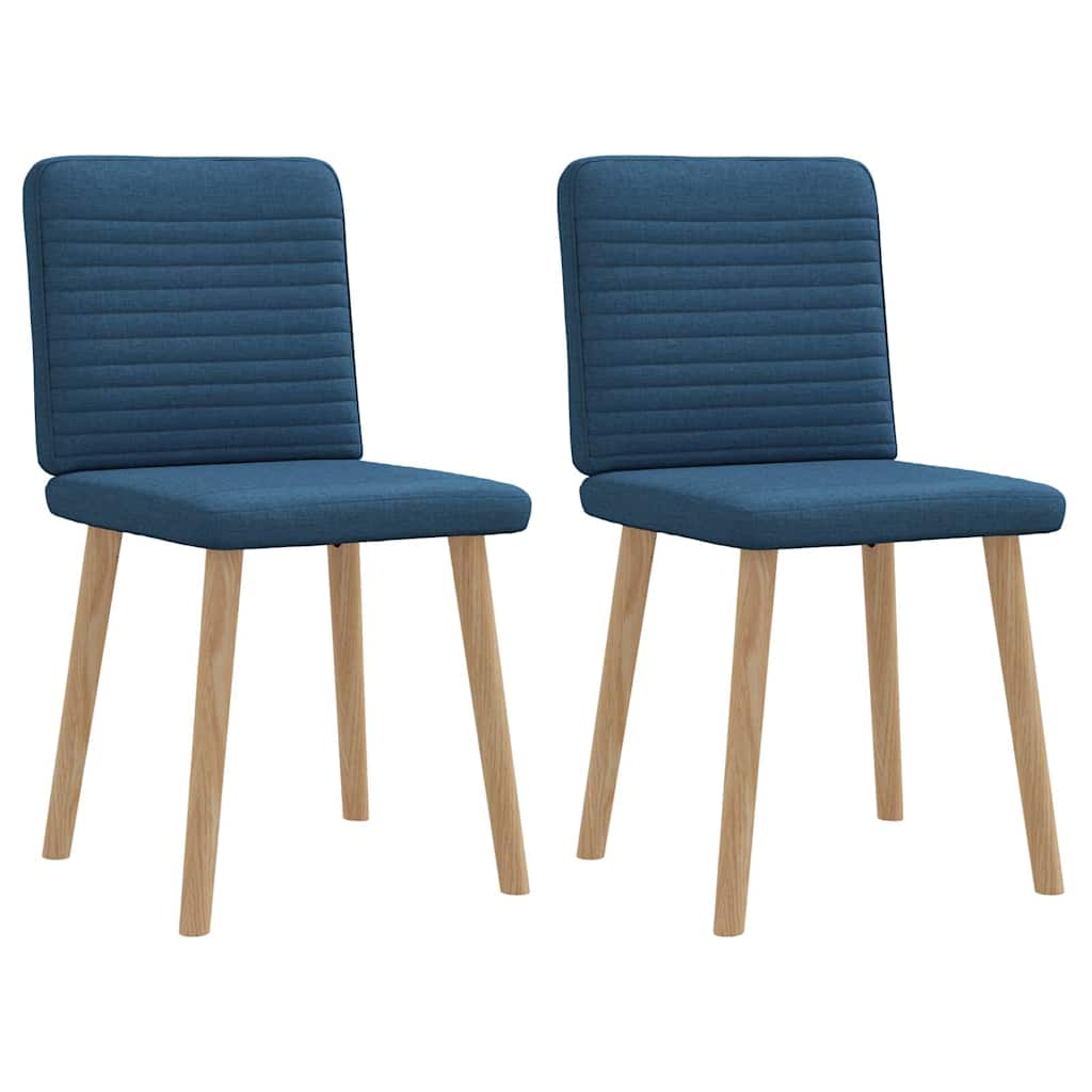 Chaises à manger lot de 2 bleu tissu - XIOS
