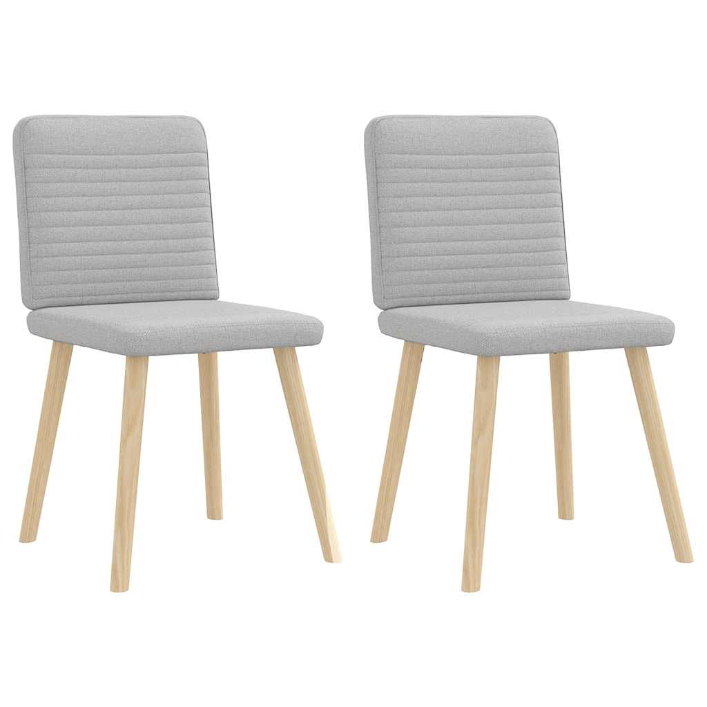 Chaises à manger lot de 2 gris nuage tissu - XIOS