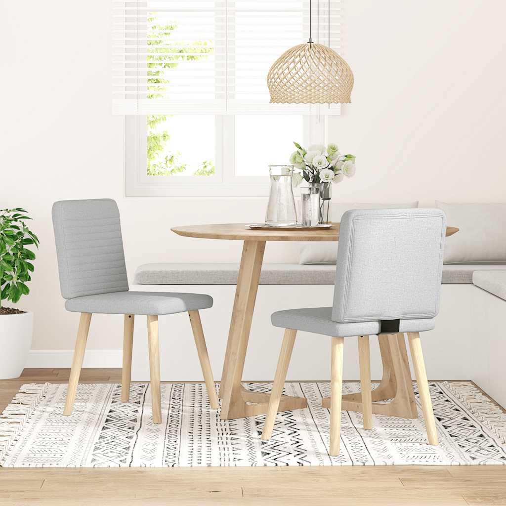 Chaises à manger lot de 2 gris nuage tissu - XIOS