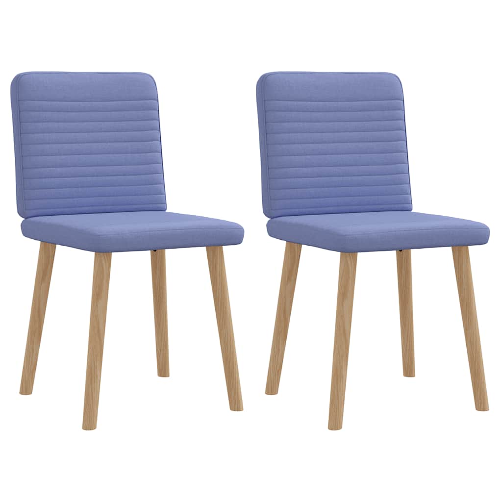 Chaises à manger lot de 2 bleu jean tissu - XIOS