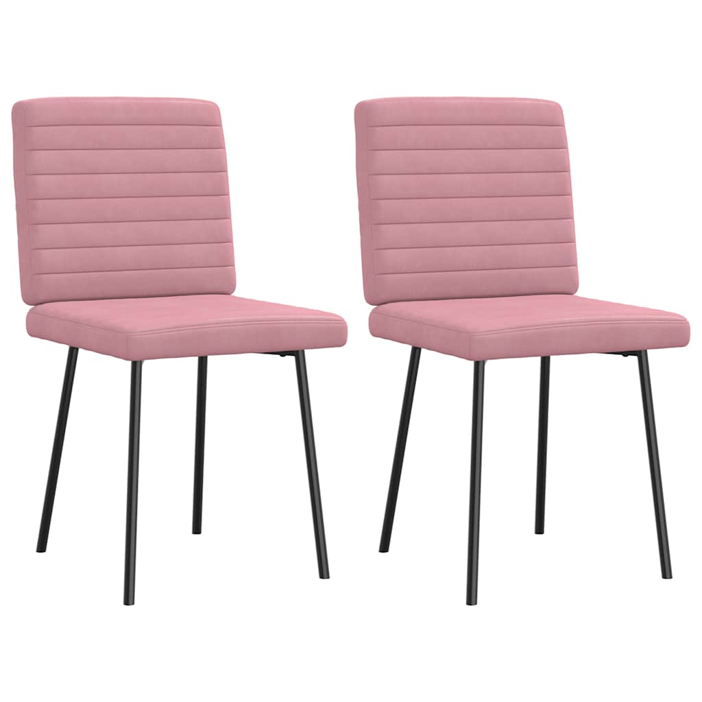 Chaises à manger lot de 2 Rose Velours - XIOS