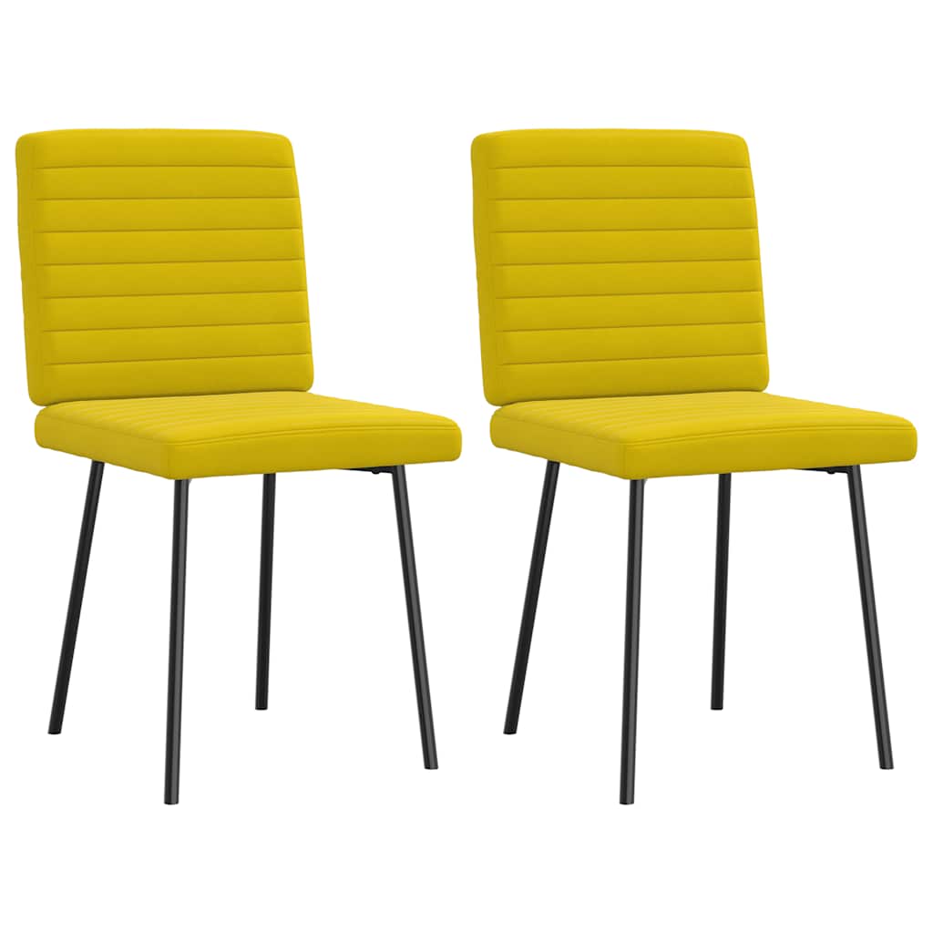 Chaises à manger lot de 2 Jaune Velours - XIOS
