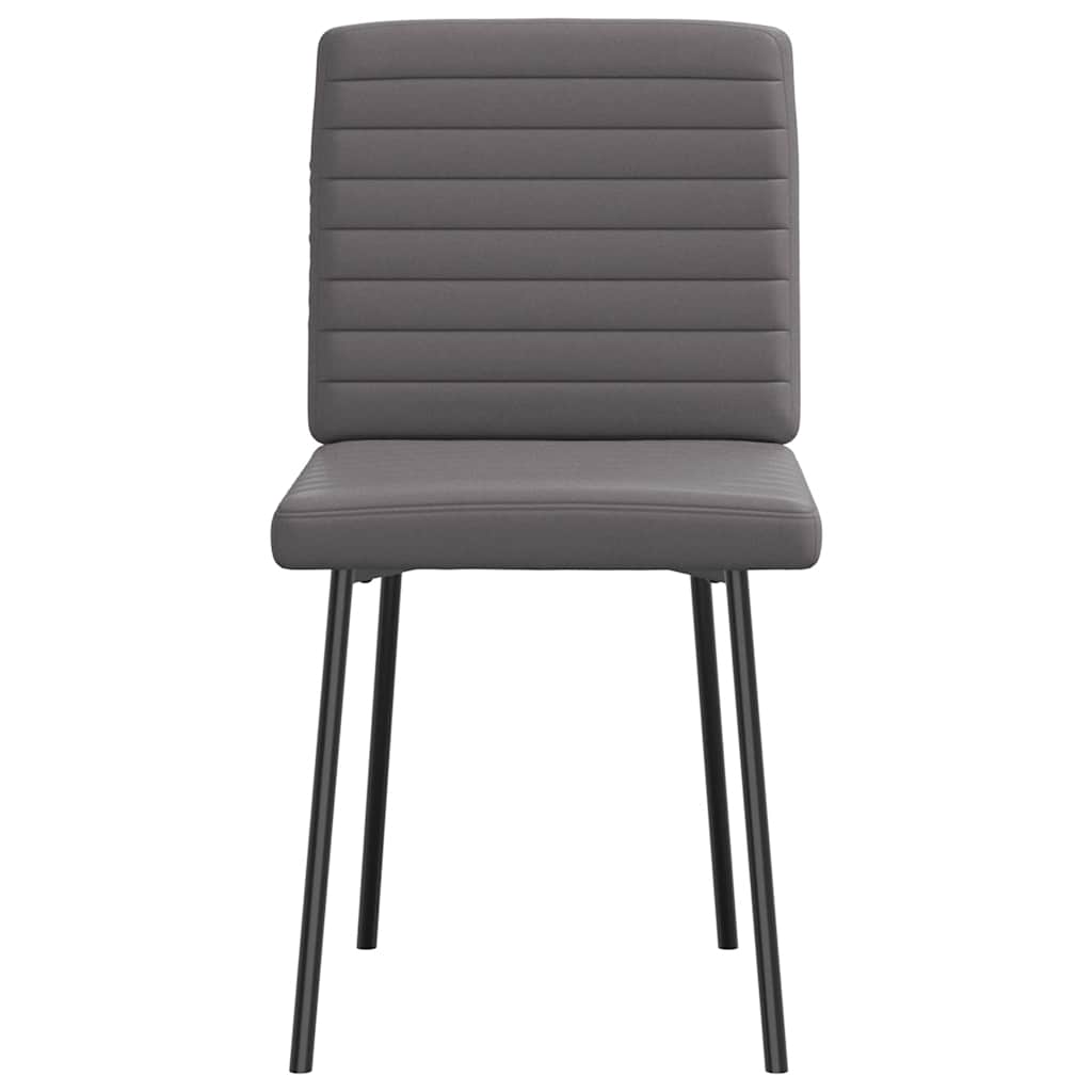 Chaises à manger lot de 2 gris similicuir - XIOS