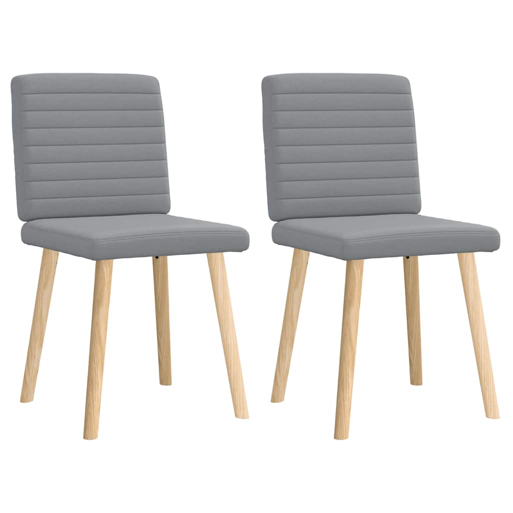 Chaises à manger lot de 2 gris clair tissu - XIOS