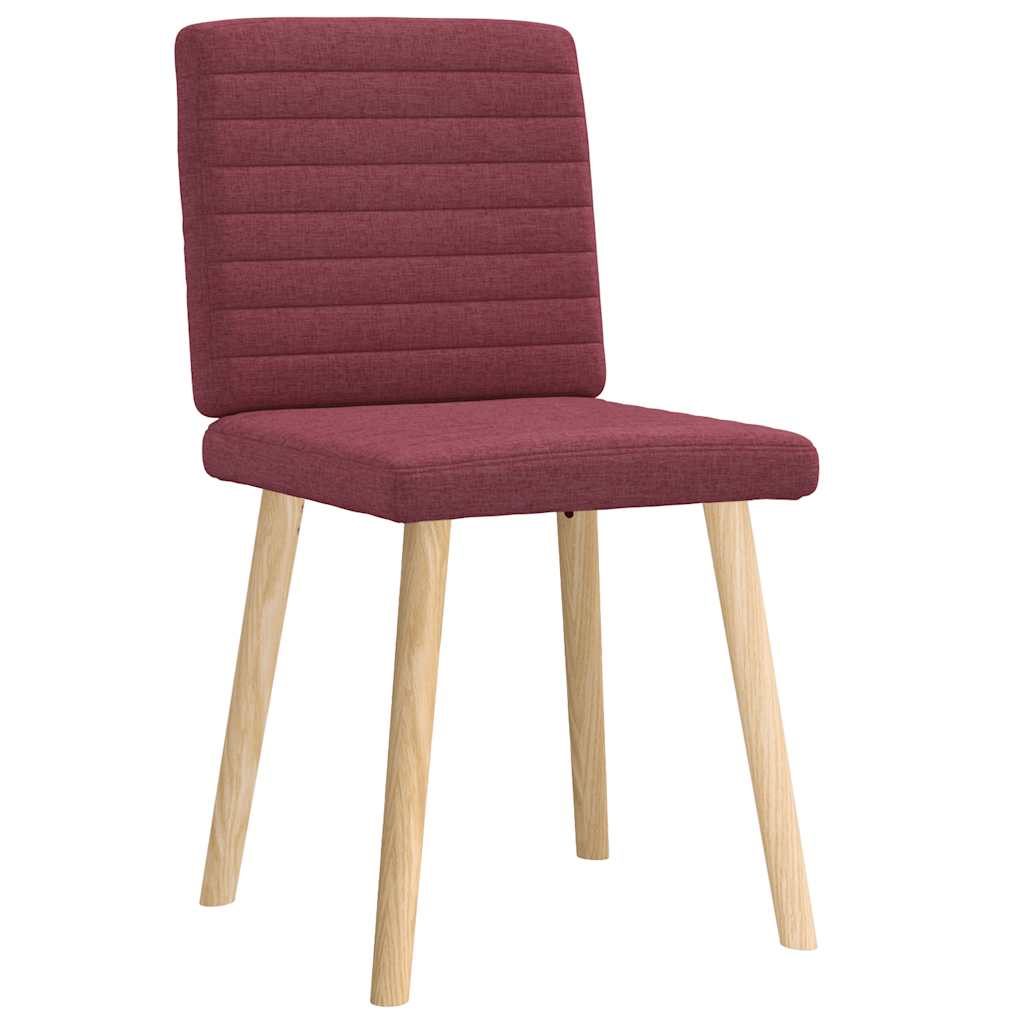 Chaises à manger lot de 2 rouge bordeaux tissu - XIOS