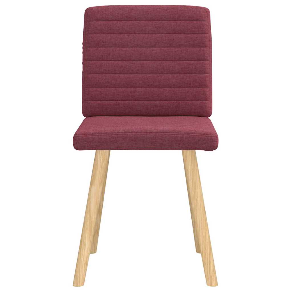 Chaises à manger lot de 2 rouge bordeaux tissu - XIOS