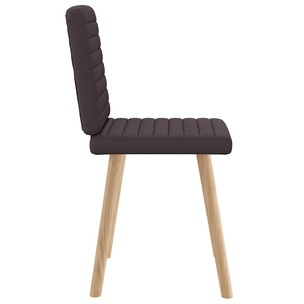 Chaises à manger lot de 2 marron foncé tissu - XIOS