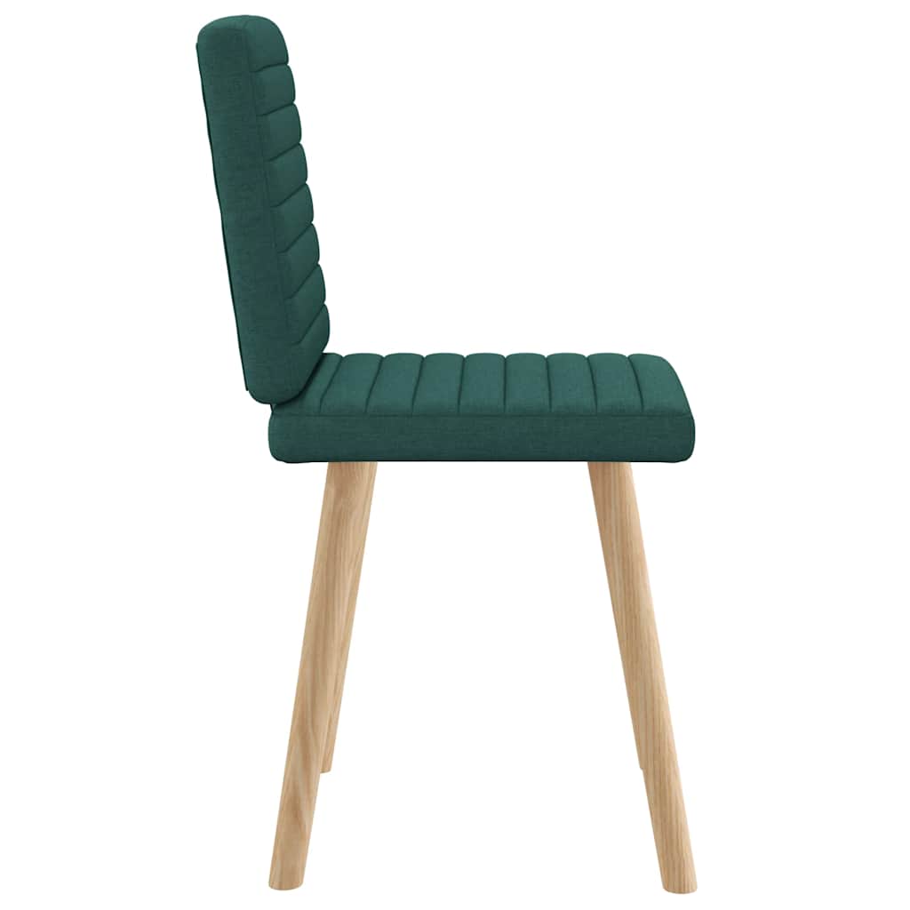 Chaises à manger lot de 2 vert foncé tissu - XIOS