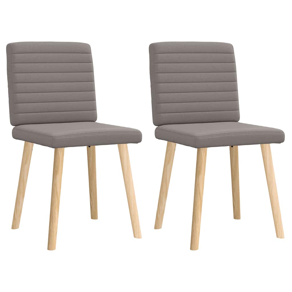 Chaises à manger lot de 2 taupe tissu - XIOS