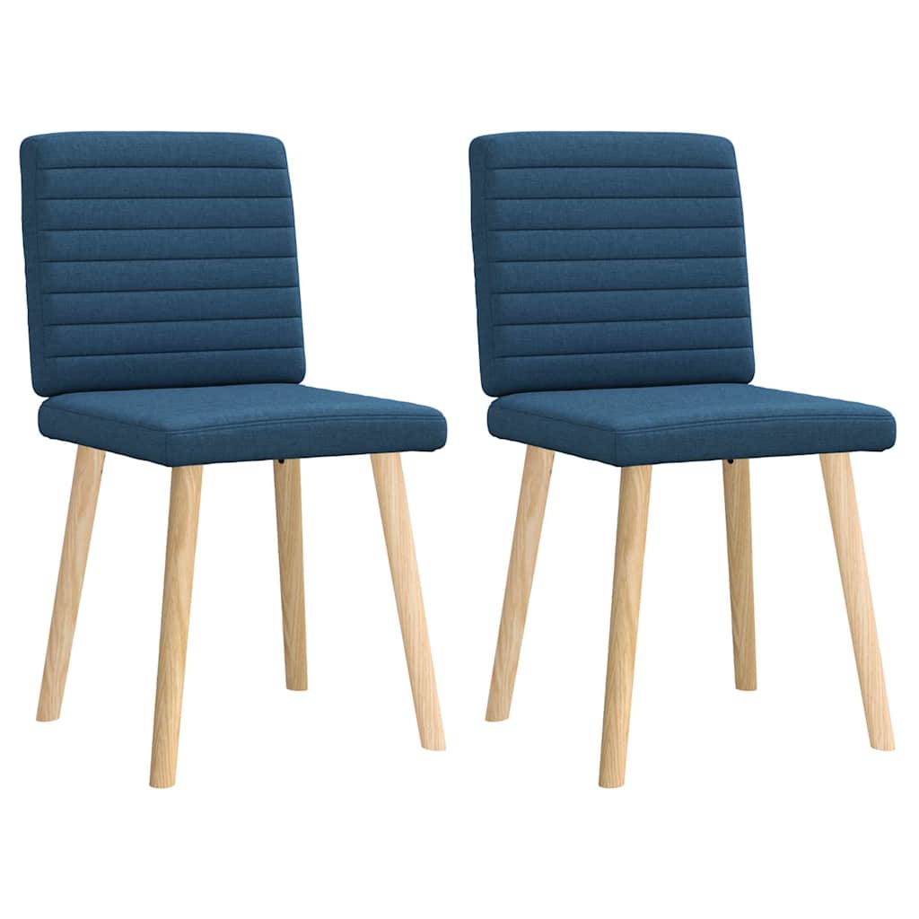 Chaises à manger lot de 2 bleu tissu - XIOS