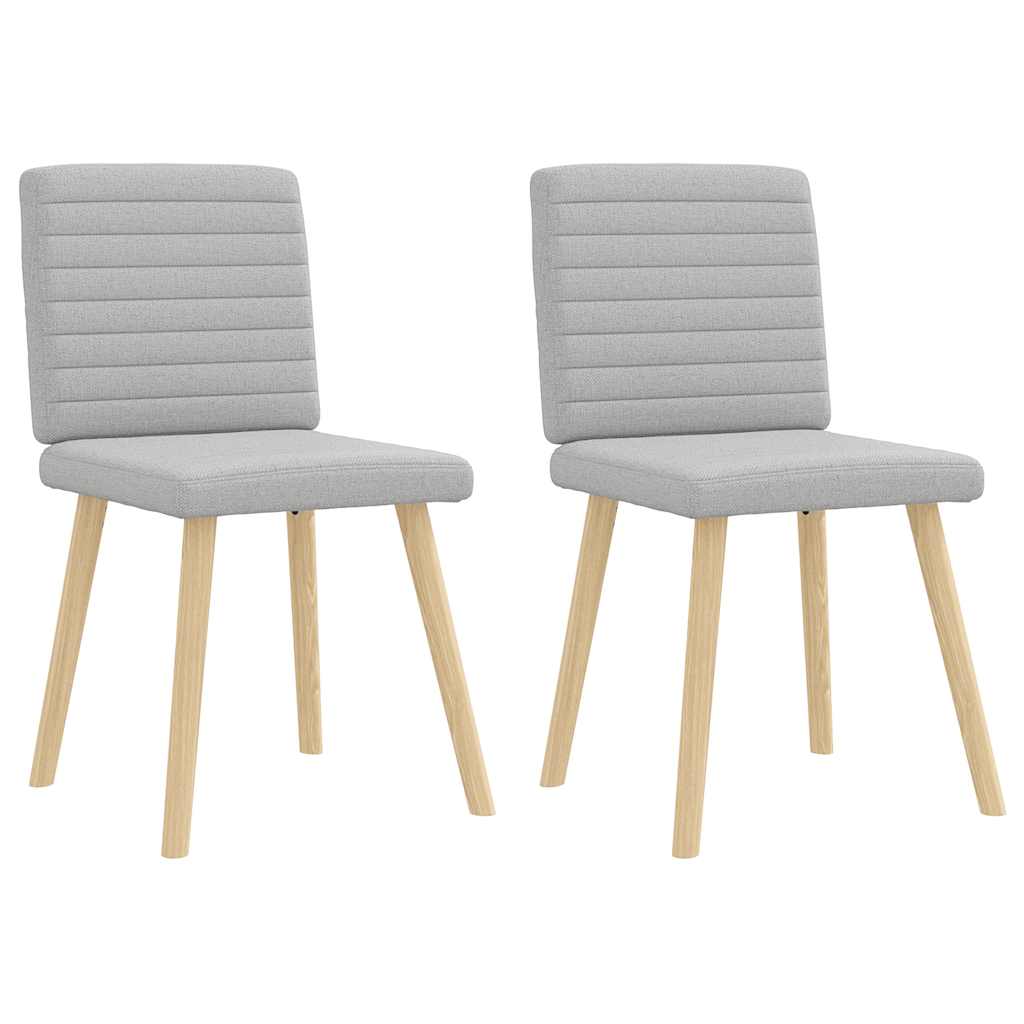 Chaises à manger lot de 2 gris nuage tissu - XIOS