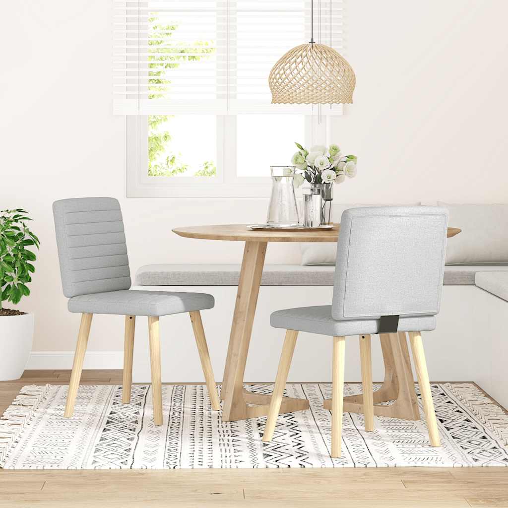 Chaises à manger lot de 2 gris nuage tissu - XIOS