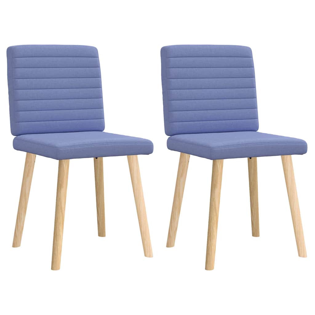 Chaises à manger lot de 2 bleu jean tissu - XIOS