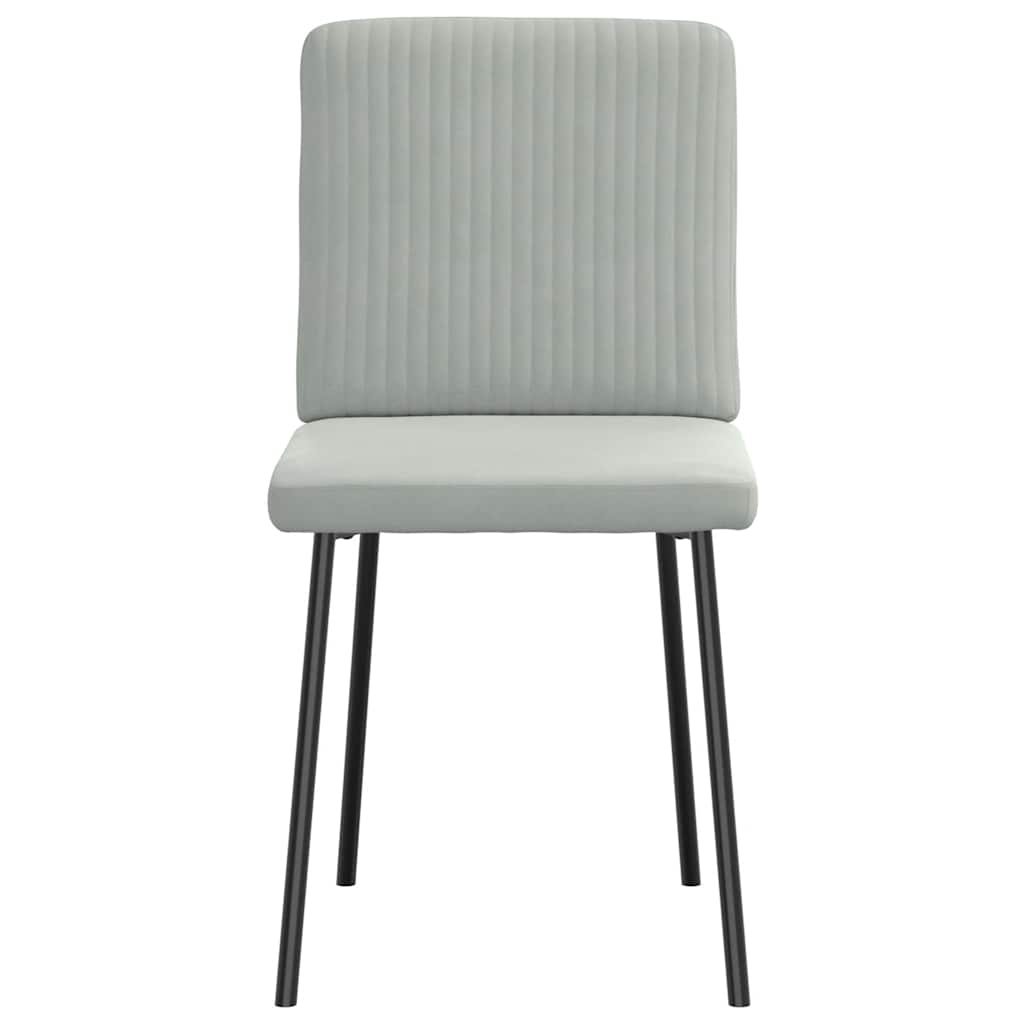 Chaises à manger lot de 2 Gris clair Velours - XIOS