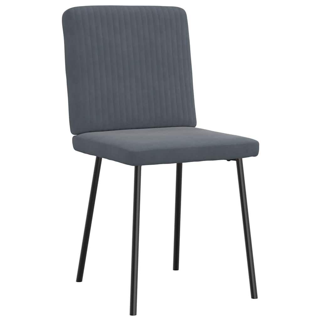 Chaises à manger lot de 2 Gris foncé Velours - XIOS