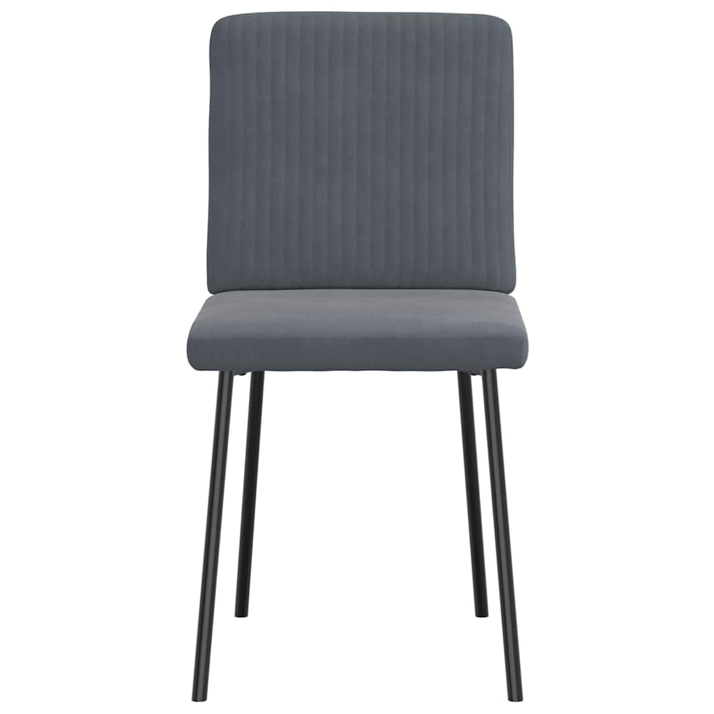 Chaises à manger lot de 2 Gris foncé Velours - XIOS