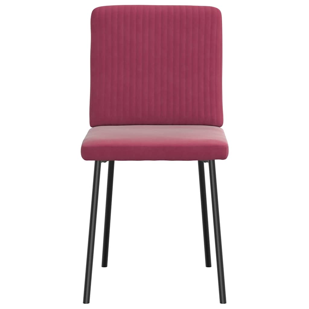 Chaises à manger lot de 2 Rouge bordeaux Velours - XIOS