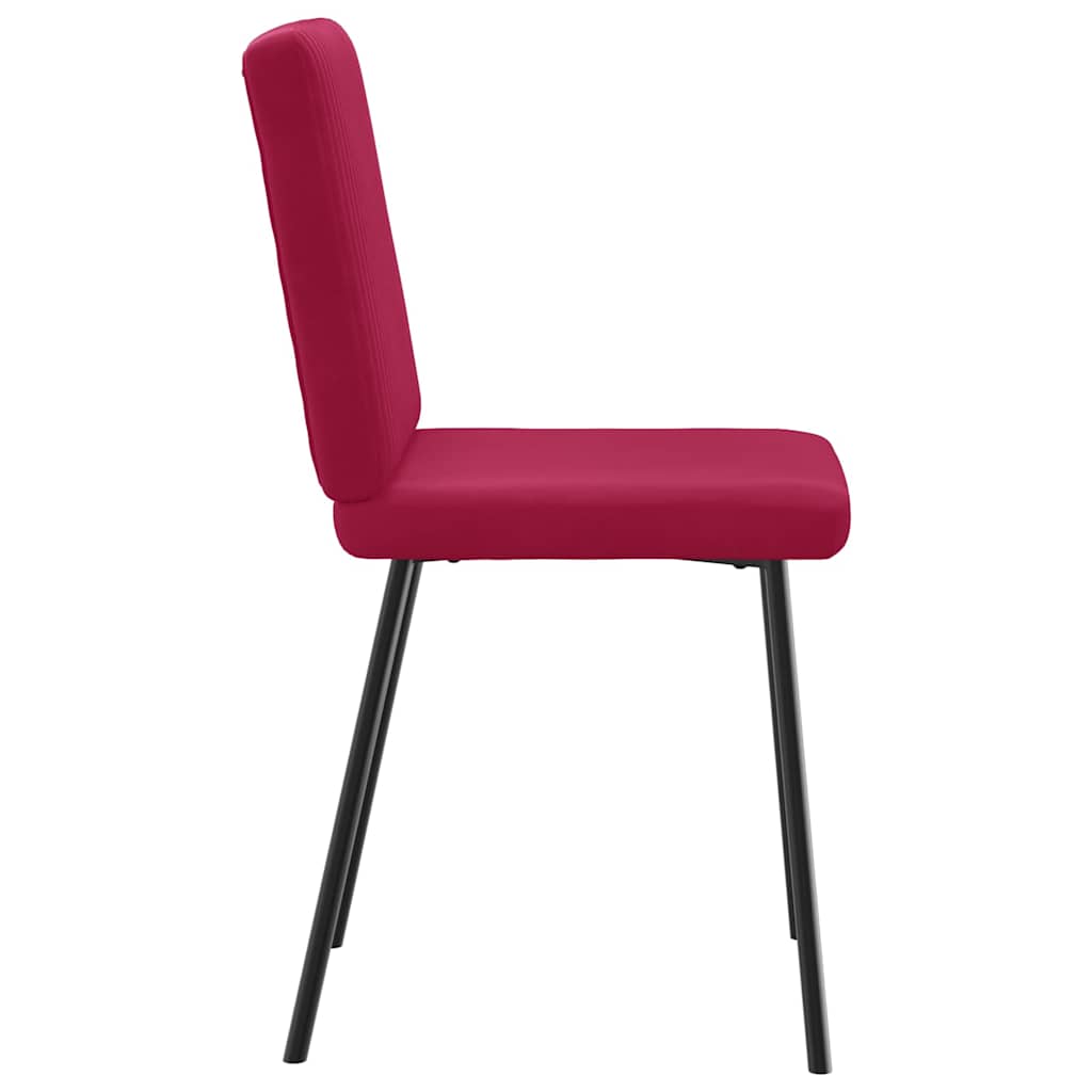 Chaises à manger lot de 2 Rouge bordeaux Velours - XIOS