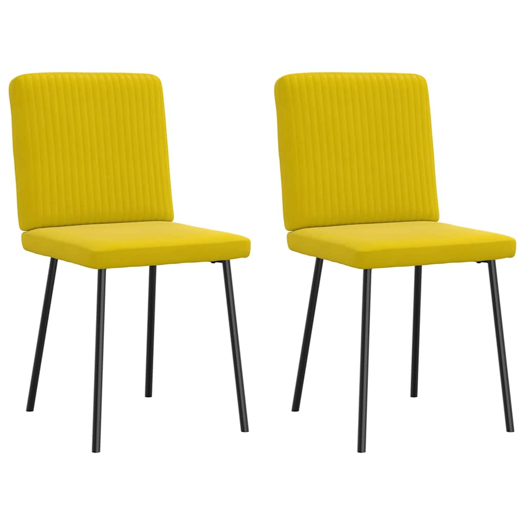 Chaises à manger lot de 2 Jaune Velours - XIOS