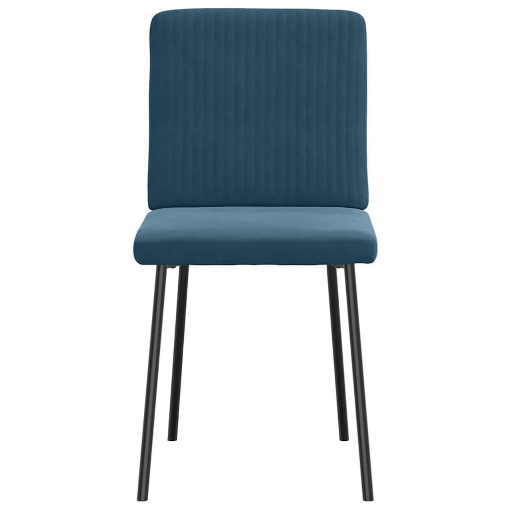 Chaises à manger lot de 2 Bleu Velours - XIOS