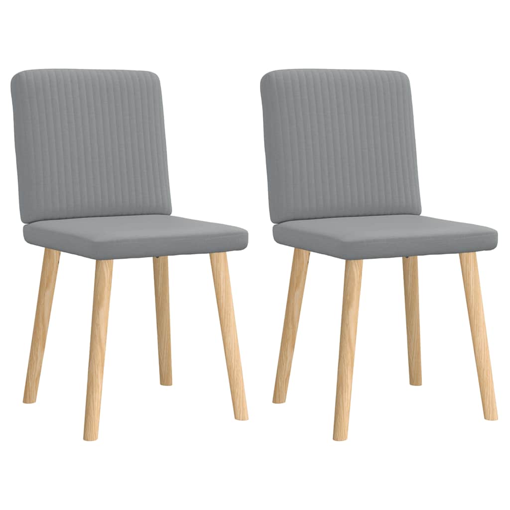 Chaises à manger lot de 2 gris clair tissu - XIOS