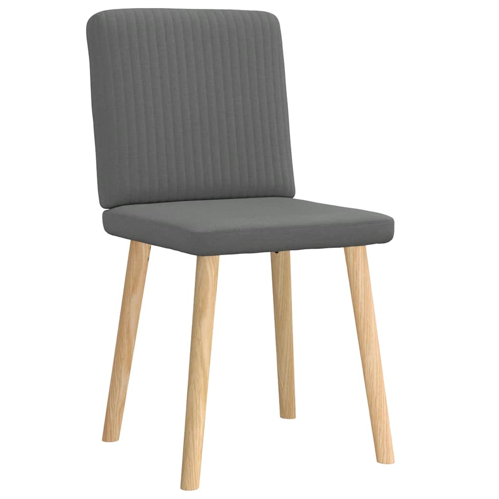 Chaises à manger lot de 2 gris foncé tissu - XIOS