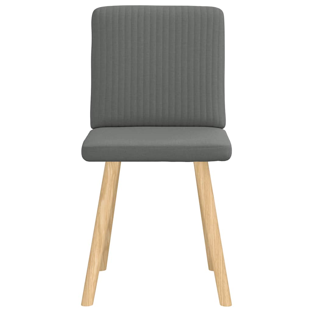 Chaises à manger lot de 2 gris foncé tissu - XIOS
