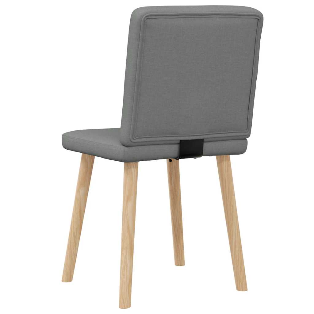 Chaises à manger lot de 2 gris foncé tissu - XIOS