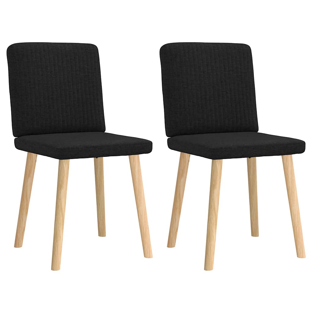 Chaises à manger lot de 2 noir tissu - XIOS