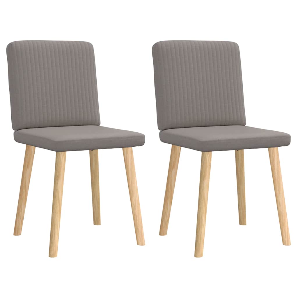 Chaises à manger lot de 2 taupe tissu - XIOS
