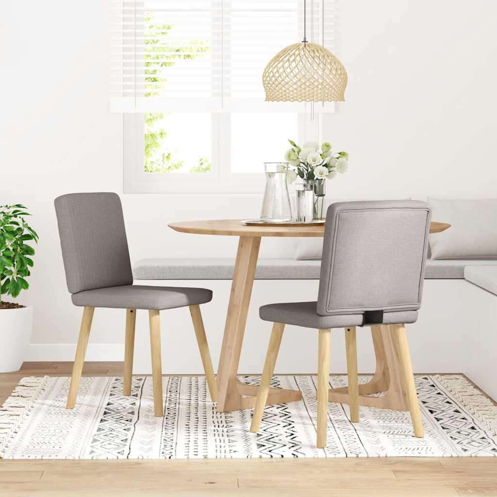 Chaises à manger lot de 2 taupe tissu - XIOS