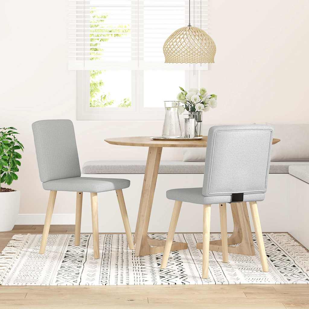 Chaises à manger lot de 2 gris nuage tissu - XIOS