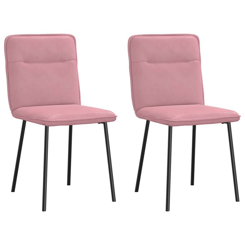 Chaises à manger lot de 2 Rose Velours - XIOS