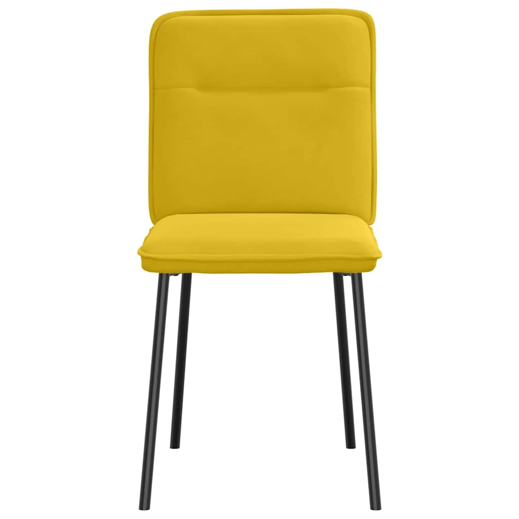 Chaises à manger lot de 2 Jaune Velours - XIOS
