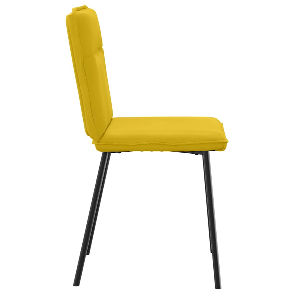 Chaises à manger lot de 2 Jaune Velours - XIOS