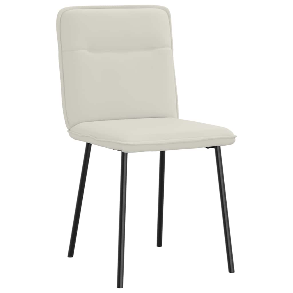 Chaises à manger lot de 2 Crème Velours - XIOS
