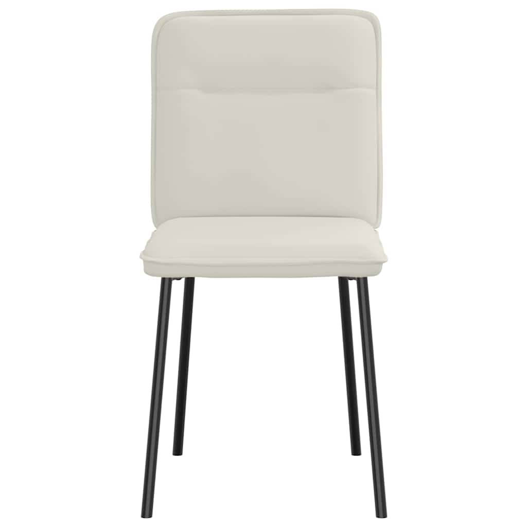 Chaises à manger lot de 2 Crème Velours - XIOS