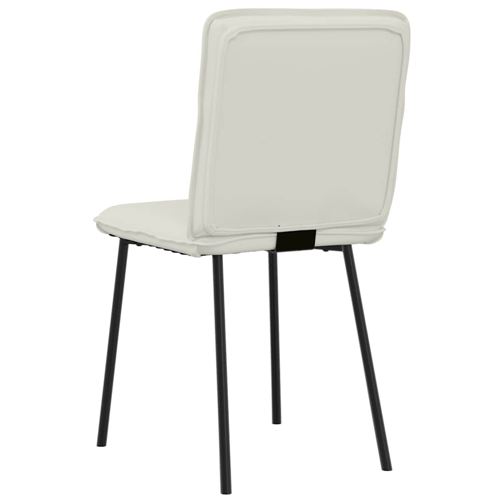 Chaises à manger lot de 2 Crème Velours - XIOS