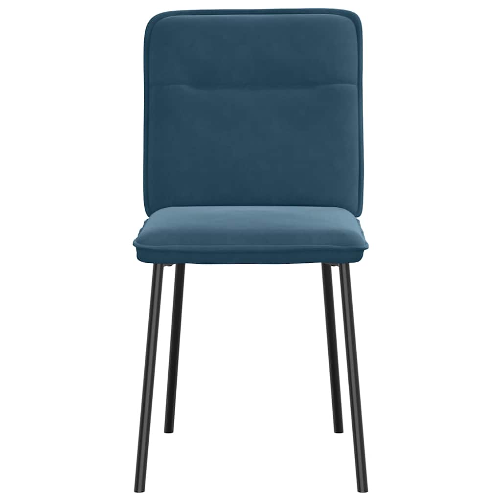Chaises à manger lot de 2 Bleu Velours - XIOS