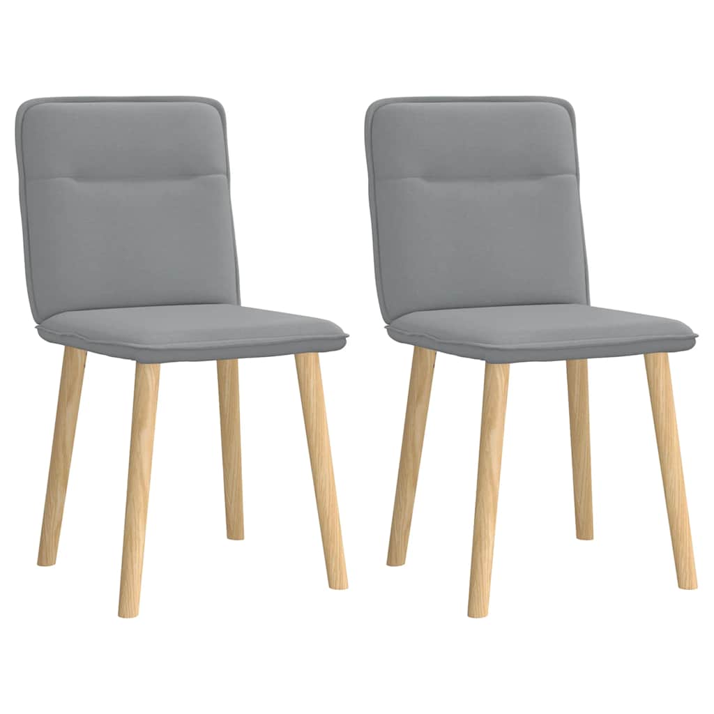 Chaises à manger lot de 2 gris clair tissu - XIOS