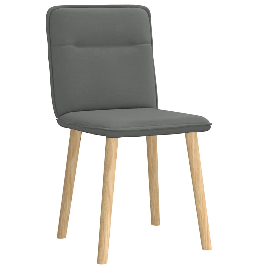 Chaises à manger lot de 2 gris foncé tissu