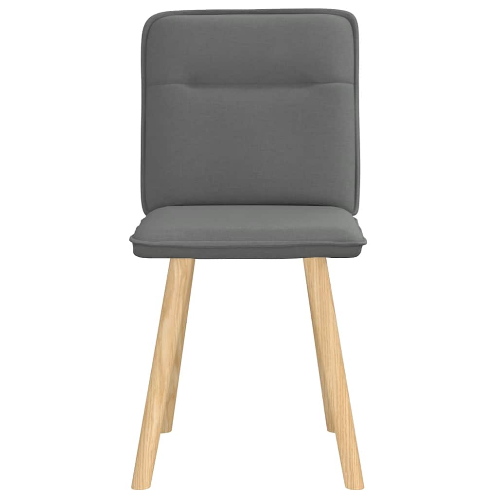 Chaises à manger lot de 2 gris foncé tissu